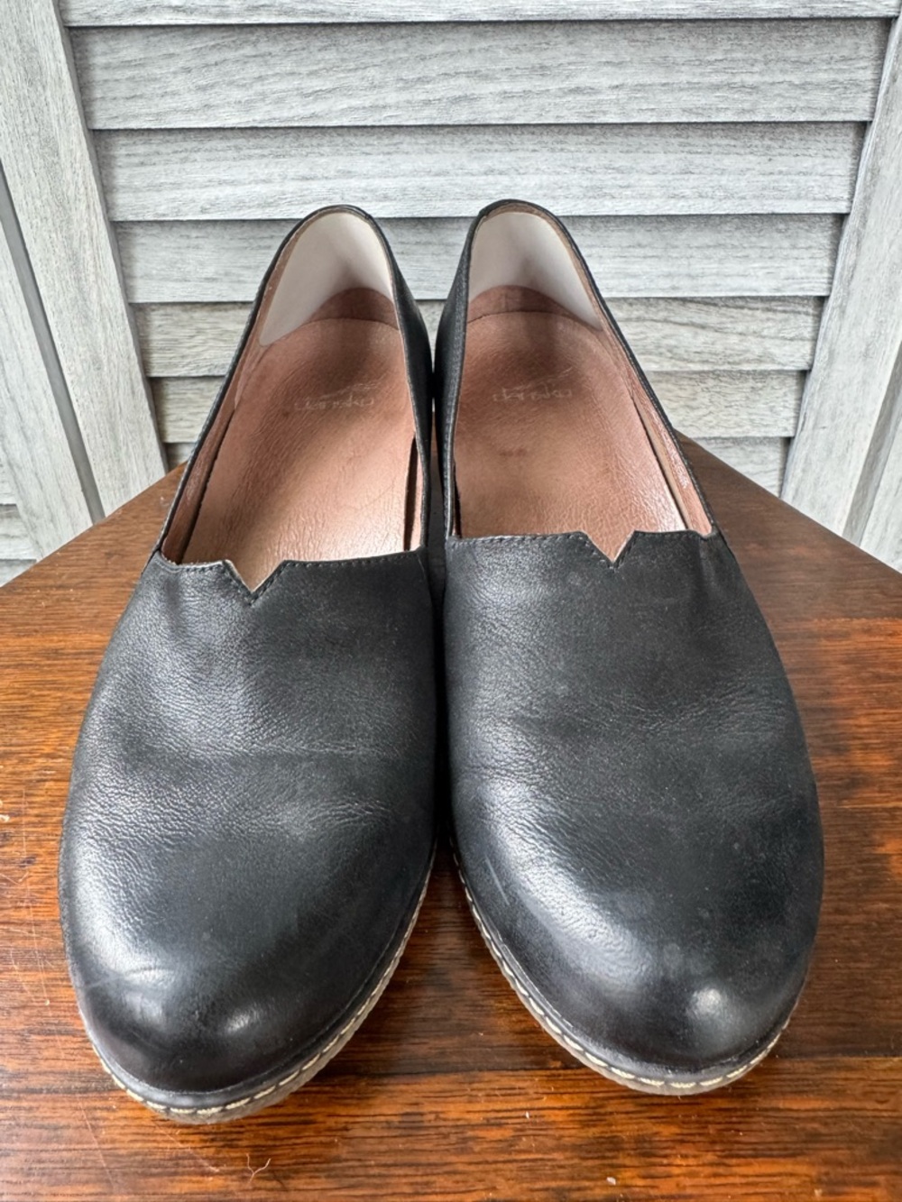 Dansko Black Nubuck Leather Wedge Loafers EU 41 (US 10.5)